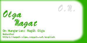 olga magat business card