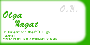 olga magat business card